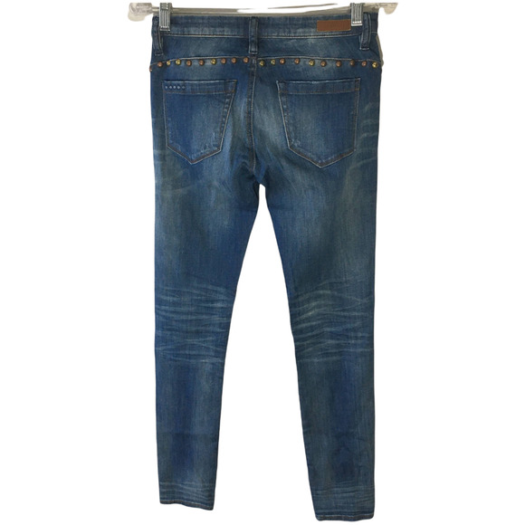 Blank NYC Studded Skinny Jeans Size 25 Women's Blue  Low Rise Denim - Picture 5 of 11